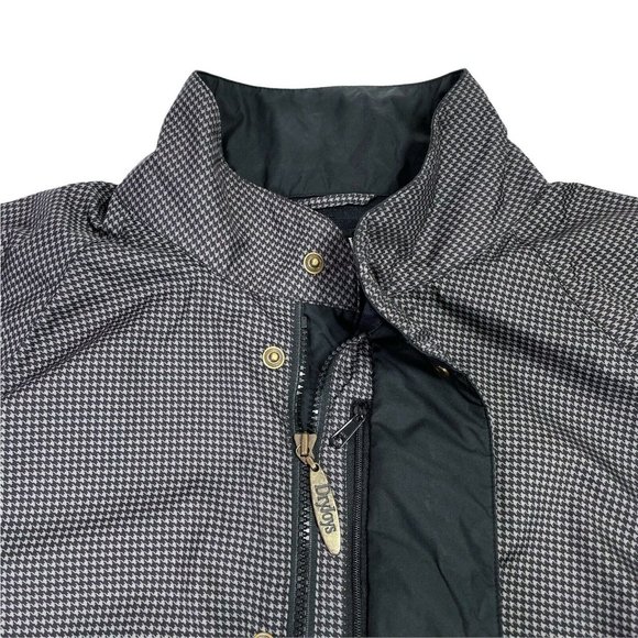 FootJoy DryJoys Vintage Full Zip Lined Weather Golf Jacket Houndstooth Men's XL - Picture 4 of 12